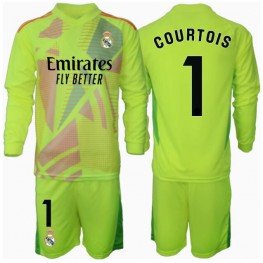 Real Madrid Thibaut Courtois #1 Keeper Derde tenue Kids 2024-25 Lange Mouw (+ Korte broeken)
