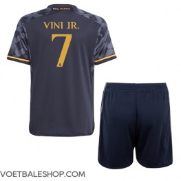 Real Madrid Vinicius Junior #7 Uit tenue Kids 2023-24 Korte Mouw (+ Korte broeken)
