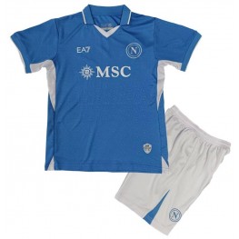 SSC Napoli Thuis tenue Kids 2024-25 Korte Mouw (+ Korte broeken)