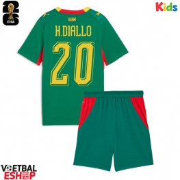 Senegal Habib Diallo #20 Uit tenue Kids WK 2026 Korte Mouw (+ Korte broeken)