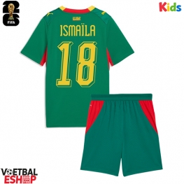 Senegal Ismaila Sarr #18 Uit tenue Kids WK 2026 Korte Mouw (+ Korte broeken)