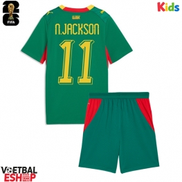 Senegal Nicolas Jackson #11 Uit tenue Kids WK 2026 Korte Mouw (+ Korte broeken)