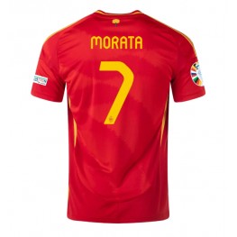 Spanje Alvaro Morata #7 Thuis tenue EK 2024 Korte Mouw