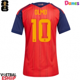 Spanje Dani Olmo #10 Thuis tenue Dames WK 2026 Korte Mouw