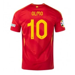 Spanje Dani Olmo #10 Thuis tenue EK 2024 Korte Mouw