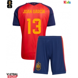 Spanje Joan Garcia #13 Thuis tenue Kids WK 2026 Korte Mouw (+ Korte broeken)