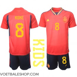 Spanje Koke #8 Thuis tenue Kids WK 2022 Korte Mouw (+ Korte broeken)