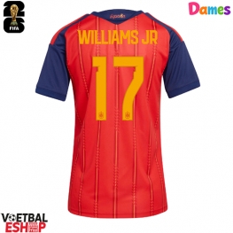Spanje Nico Williams #17 Thuis tenue Dames WK 2026 Korte Mouw