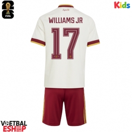 Spanje Nico Williams #17 Uit tenue Kids WK 2026 Korte Mouw (+ Korte broeken)