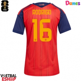 Spanje Rodri Hernandez #16 Thuis tenue Dames WK 2026 Korte Mouw