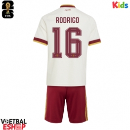 Spanje Rodri Hernandez #16 Uit tenue Kids WK 2026 Korte Mouw (+ Korte broeken)