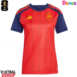 Spanje Thuis tenue Dames WK 2026 Korte Mouw