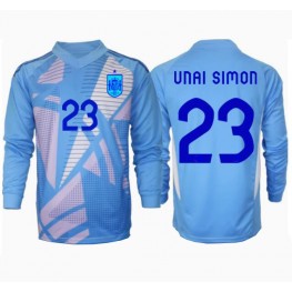 Spanje Unai Simon #23 Keeper Thuis tenue EK 2024 Lange Mouw
