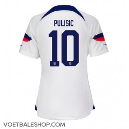 Verenigde Staten Christian Pulisic #10 Thuis tenue Dames WK 2022 Korte Mouw