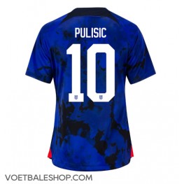 Verenigde Staten Christian Pulisic #10 Uit tenue Dames WK 2022 Korte Mouw