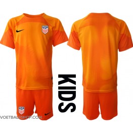 Verenigde Staten Keeper Thuis tenue Kids WK 2022 Korte Mouw (+ Korte broeken)