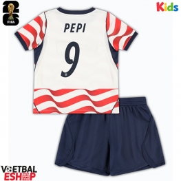 Verenigde Staten Ricardo Pepi #9 Thuis tenue Kids WK 2026 Korte Mouw (+ Korte broeken)