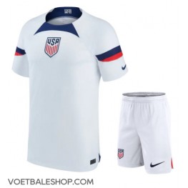 Verenigde Staten Thuis tenue Kids WK 2022 Korte Mouw (+ Korte broeken)