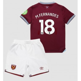 West Ham United Mateus Fernandes #18 Thuis tenue Kids 2025-26 Korte Mouw (+ Korte broeken)