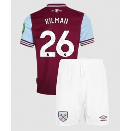 West Ham United Max Kilman #26 Thuis tenue Kids 2024-25 Korte Mouw (+ Korte broeken)