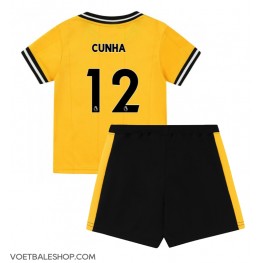 Wolves Matheus Cunha #12 Thuis tenue Kids 2023-24 Korte Mouw (+ Korte broeken)