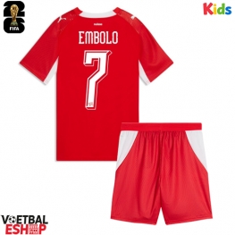 Zwitserland Breel Embolo #7 Thuis tenue Kids WK 2026 Korte Mouw (+ Korte broeken)