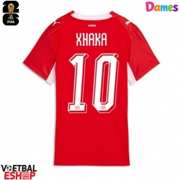 Zwitserland Granit Xhaka #10 Thuis tenue Dames WK 2026 Korte Mouw