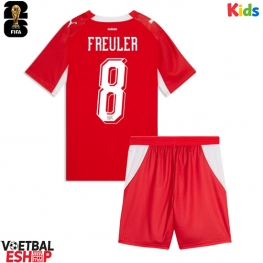 Zwitserland Remo Freuler #8 Thuis tenue Kids WK 2026 Korte Mouw (+ Korte broeken)