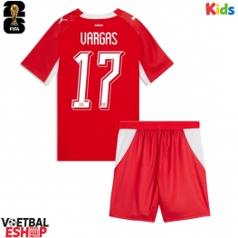 Zwitserland Ruben Vargas #17 Thuis tenue Kids WK 2026 Korte Mouw (+ Korte broeken)