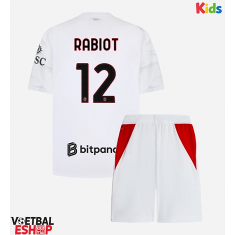 AC Milan Adrien Rabiot #12 Uit tenue Kids 2026-27 Korte Mouw (+ Korte broeken)