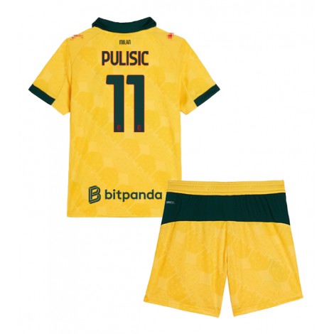 AC Milan Christian Pulisic #11 Derde tenue Kids 2025-26 Korte Mouw (+ Korte broeken)