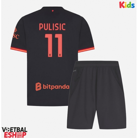 AC Milan Christian Pulisic #11 Derde tenue Kids 2026-27 Korte Mouw (+ Korte broeken)