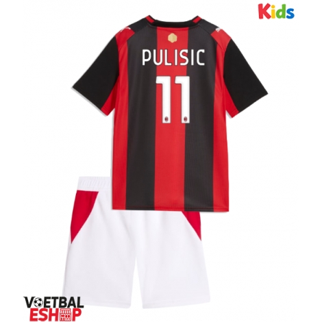 AC Milan Christian Pulisic #11 Thuis tenue Kids 2026-27 Korte Mouw (+ Korte broeken)