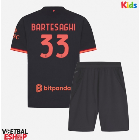 AC Milan Davide Bartesaghi #33 Derde tenue Kids 2026-27 Korte Mouw (+ Korte broeken)
