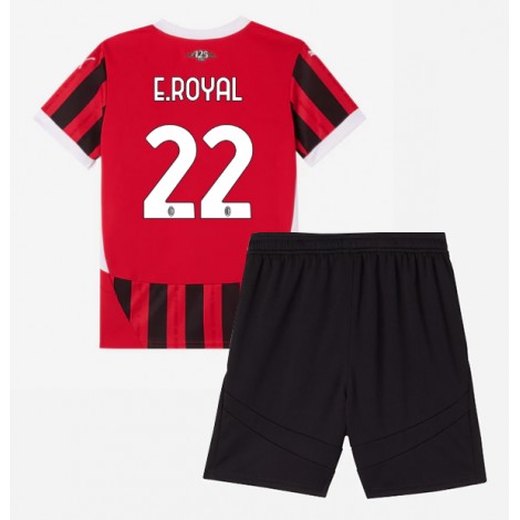 AC Milan Emerson Royal #22 Thuis tenue Kids 2024-25 Korte Mouw (+ Korte broeken)