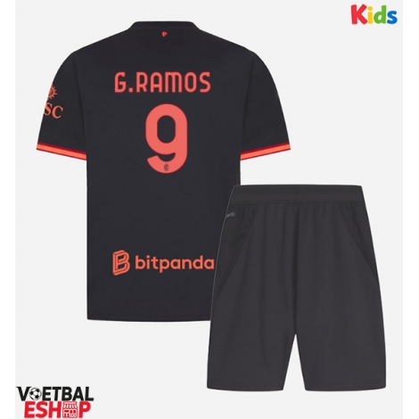 AC Milan Goncalo Ramos #9 Derde tenue Kids 2026-27 Korte Mouw (+ Korte broeken)