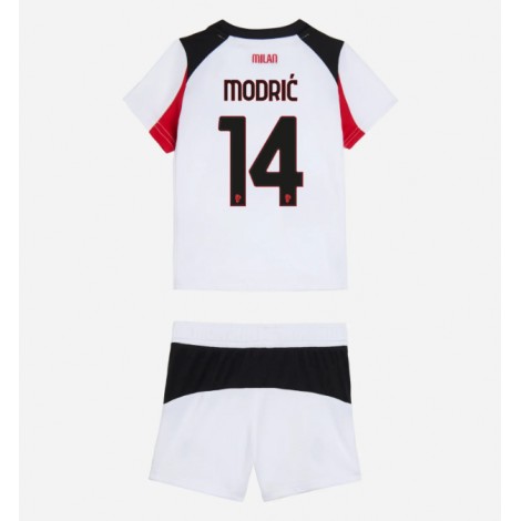 AC Milan Luka Modric #14 Uit tenue Kids 2025-26 Korte Mouw (+ Korte broeken)