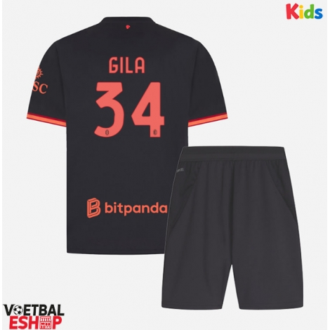 AC Milan Mario Gila #34 Derde tenue Kids 2026-27 Korte Mouw (+ Korte broeken)