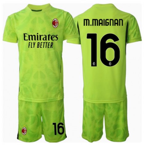 AC Milan Mike Maignan #16 Keeper Derde tenue Kids 2024-25 Korte Mouw (+ Korte broeken)