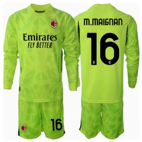 AC Milan Mike Maignan #16 Keeper Derde tenue Kids 2024-25 Lange Mouw (+ Korte broeken)