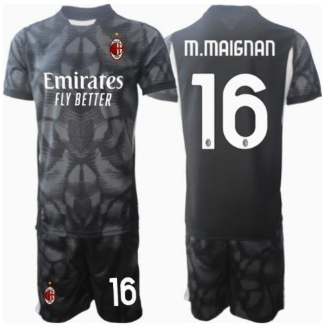 AC Milan Mike Maignan #16 Keeper Thuis tenue Kids 2024-25 Korte Mouw (+ Korte broeken)
