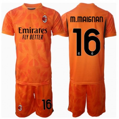 AC Milan Mike Maignan #16 Keeper Uit tenue Kids 2024-25 Korte Mouw (+ Korte broeken) AC Milan Mike Maignan #16 Keeper Uit tenue Kids 2024-25 Korte Mouw (+ Korte broeken)