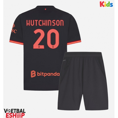 AC Milan Omari Hutchinson #20 Derde tenue Kids 2026-27 Korte Mouw (+ Korte broeken)