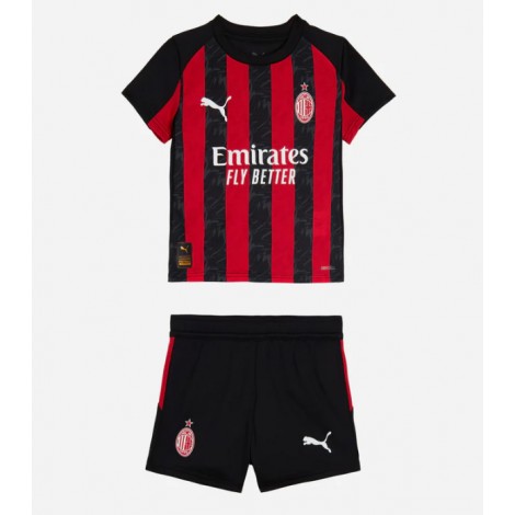 AC Milan Santiago Gimenez #7 Thuis tenue Kids 2025-26 Korte Mouw (+ Korte broeken)