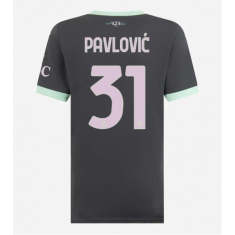 AC Milan Strahinja Pavlovic #31 Derde tenue Dames 2024-25 Korte Mouw AC Milan Strahinja Pavlovic #31 Derde tenue Dames 2024-25 Korte Mouw