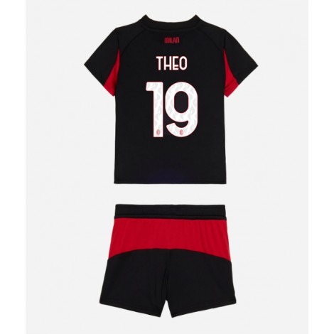 AC Milan Theo Hernandez #19 Thuis tenue Kids 2025-26 Korte Mouw (+ Korte broeken)