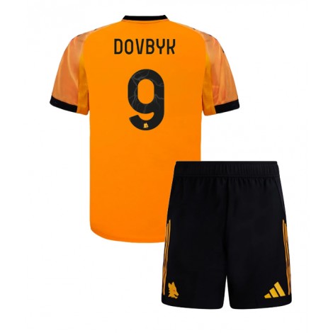 AS Roma Artem Dovbyk #9 Uit tenue Kids 2025-26 Korte Mouw (+ Korte broeken)