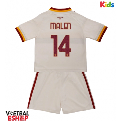 AS Roma Donyell Malen #14 Uit tenue Kids 2026-27 Korte Mouw (+ Korte broeken)