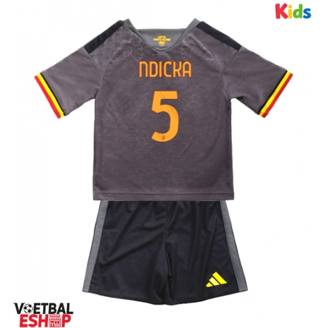 AS Roma Evan Ndicka #5 Derde tenue Kids 2026-27 Korte Mouw (+ Korte broeken)