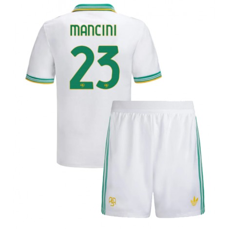 AS Roma Gianluca Mancini #23 Derde tenue Kids 2025-26 Korte Mouw (+ Korte broeken)